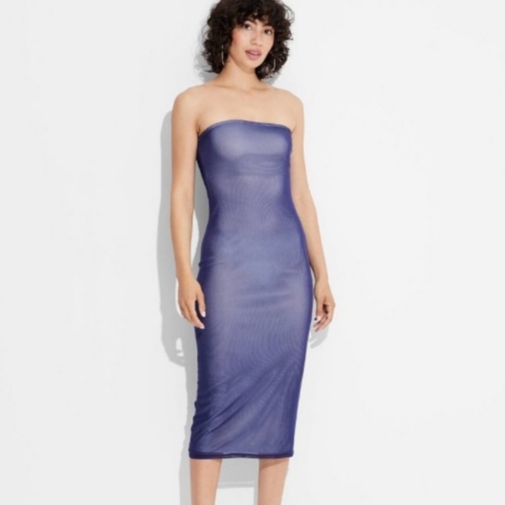 Wild Fable Mesh Strapless Tube Dress - Picture 4 of 6